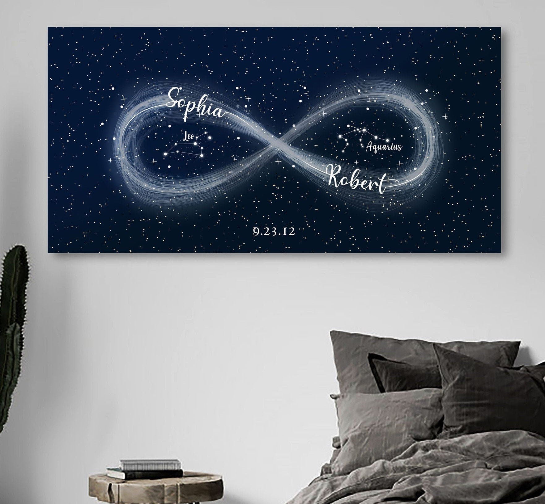 Star Map Wedding custom canvas wall art