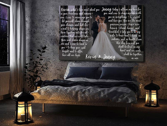 Wedding Photo Vows Canvas Art
