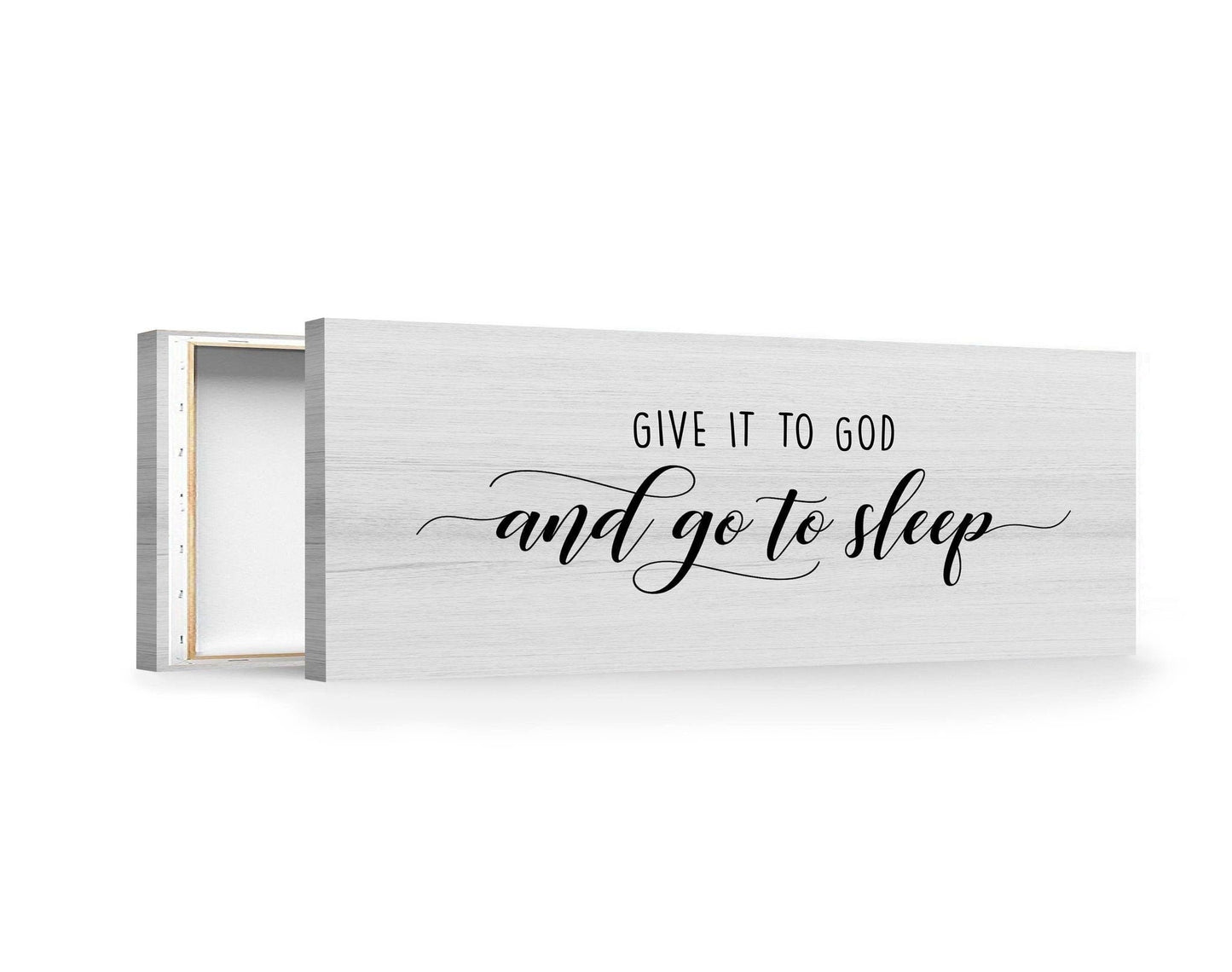 Give It To God Canvas, Christian Wall Art Bedroom, Trust In God Faith Print
