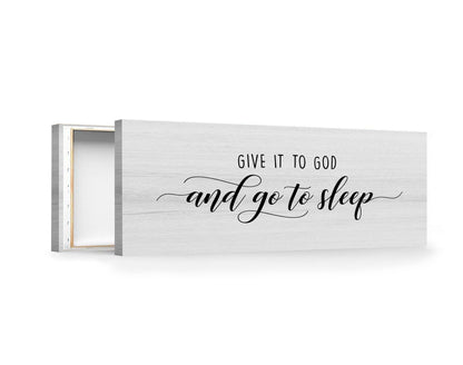 Give It To God Canvas, Christian Wall Art Bedroom, Trust In God Faith Print