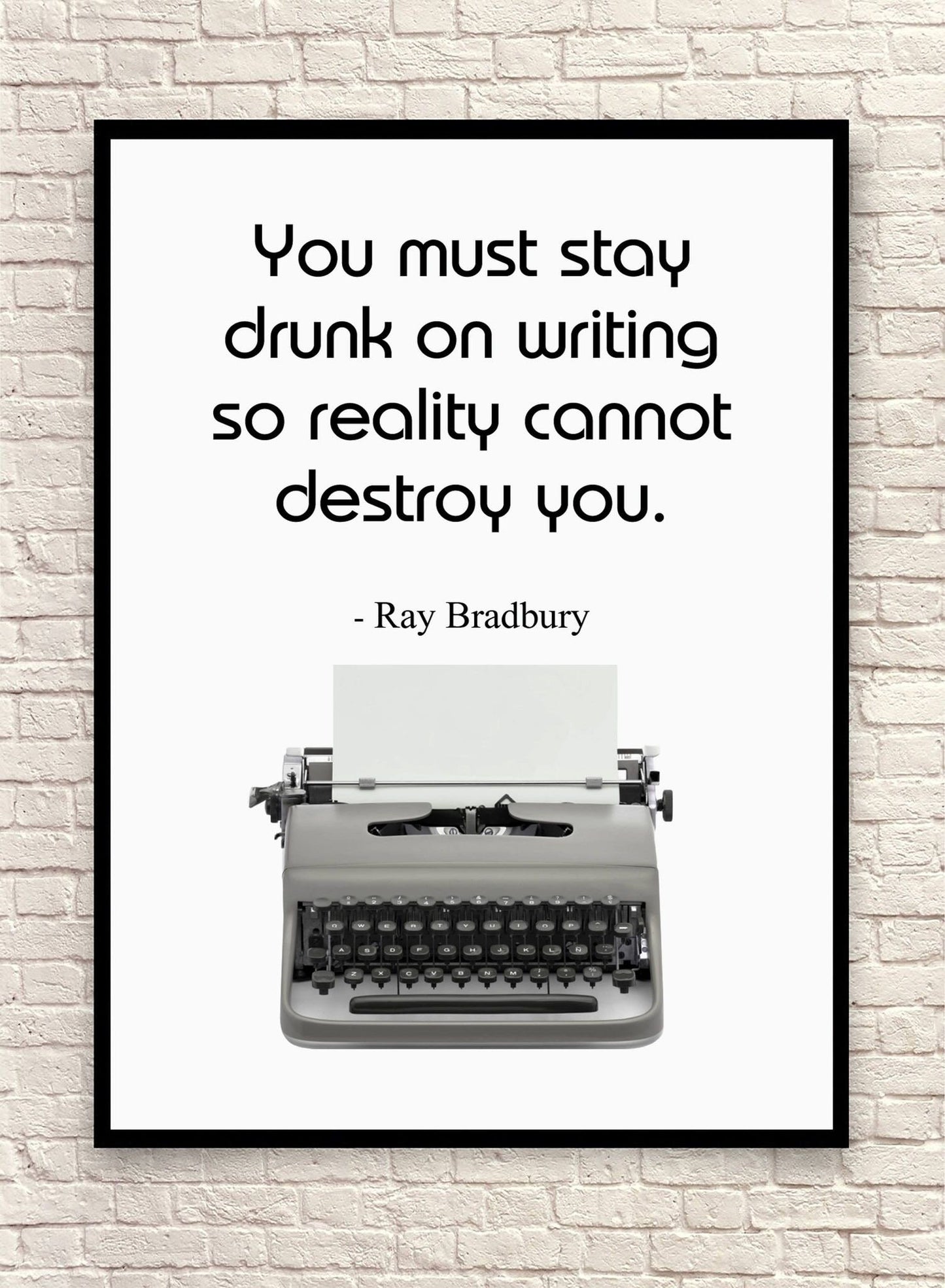 Ray Bradbury Writing Inspiration, Artsy Print or Canvas, Typewriter Art Print