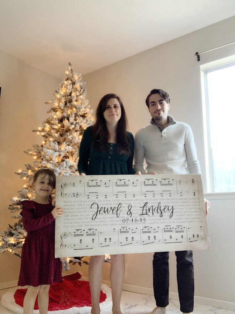 Gift For Him - Song Lyrics on Canvas - Wedding Song Lyrics Art - Song Lyric Art - Personalized Gifts - Lyric Canvas - Valentine’s Day Gift