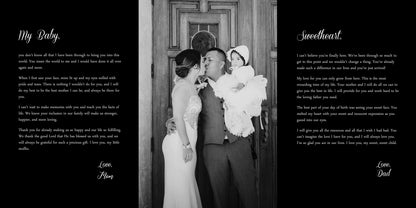 Mom Dad Letter, Letter to Baby, Letter to Child, Nursery Canvas Art