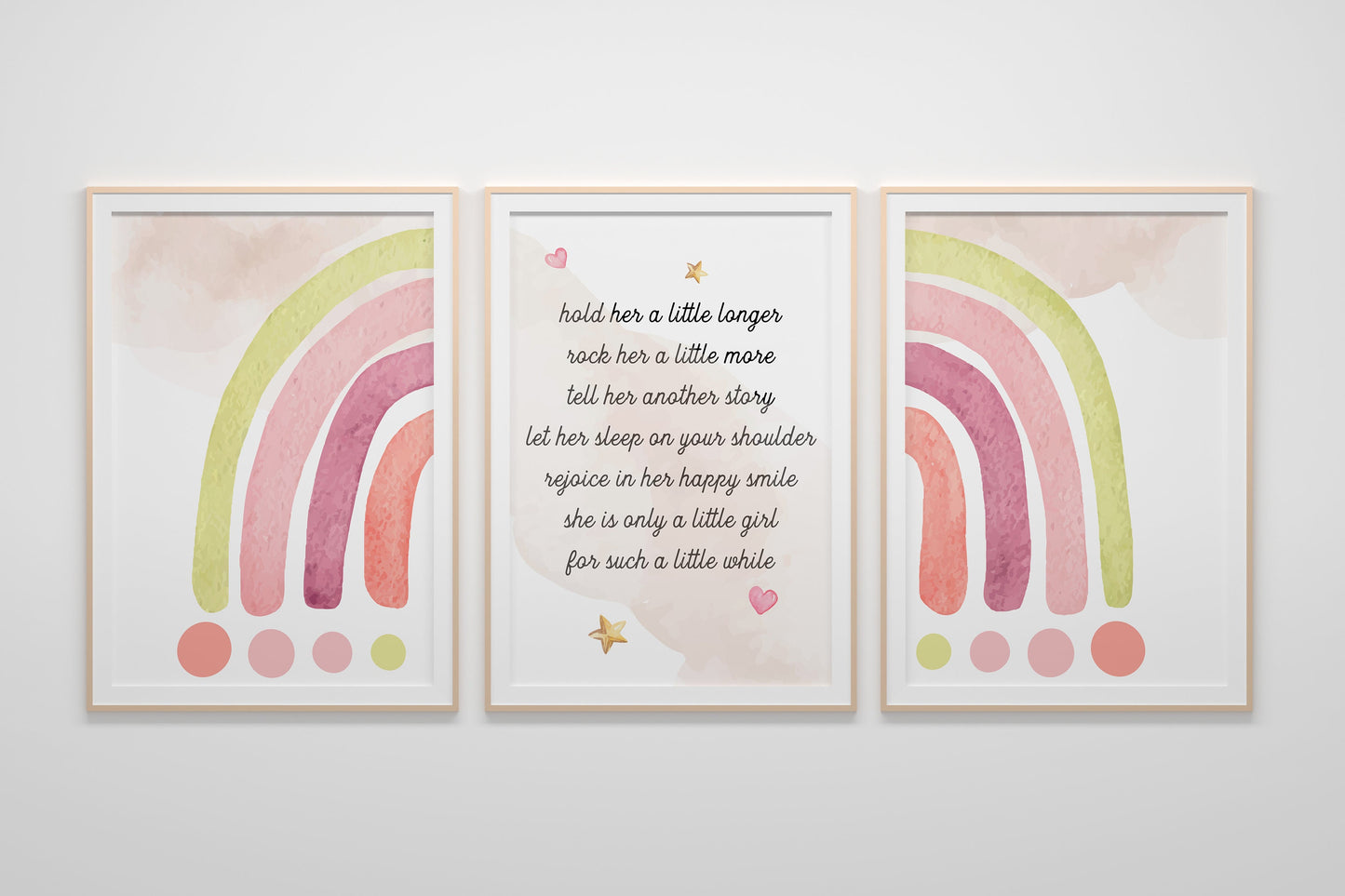 Neutral Baby Nursery Art, Rainbow Nursery, Nursery Decor, Boho Art