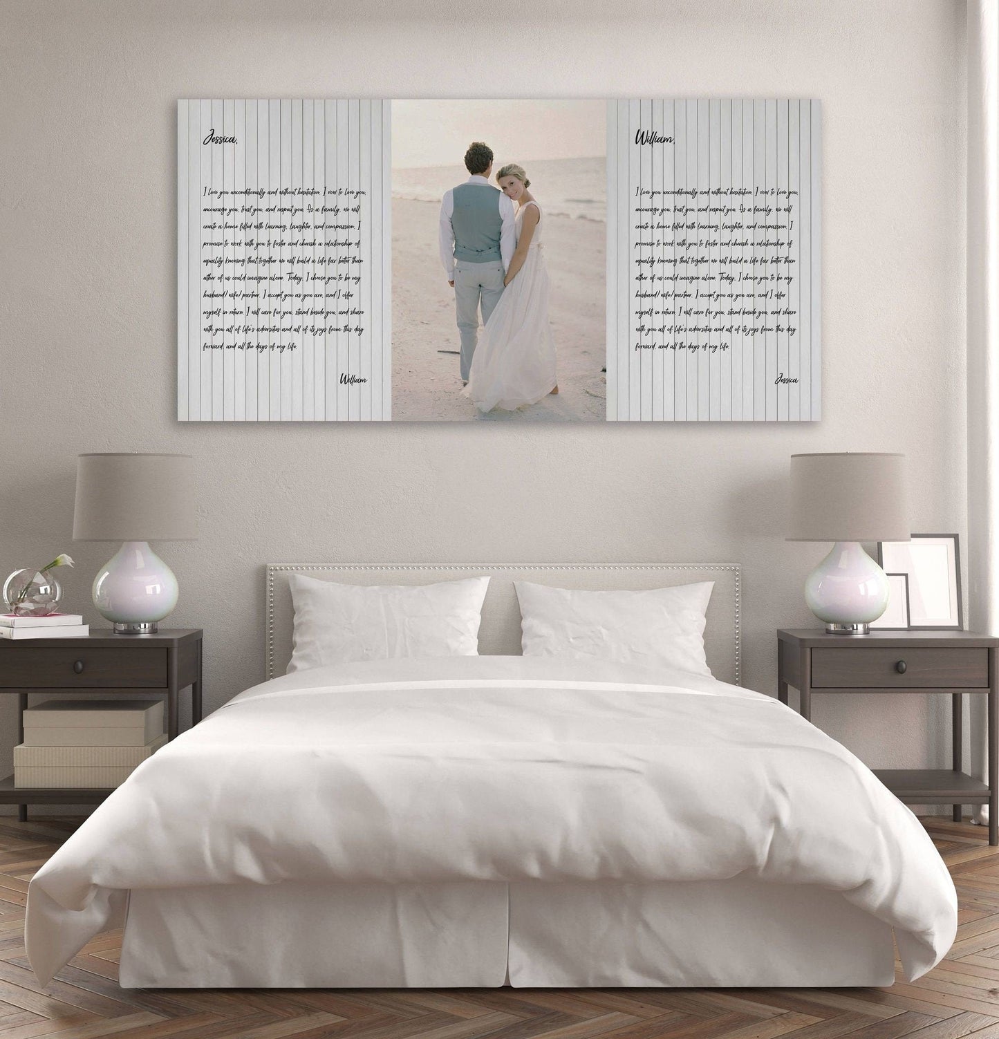 Wedding Vows, Wedding Picture, Wedding Anniversary Canvas Art