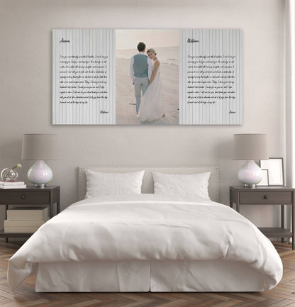 Wedding Vows, Wedding Picture, Wedding Anniversary Canvas Art