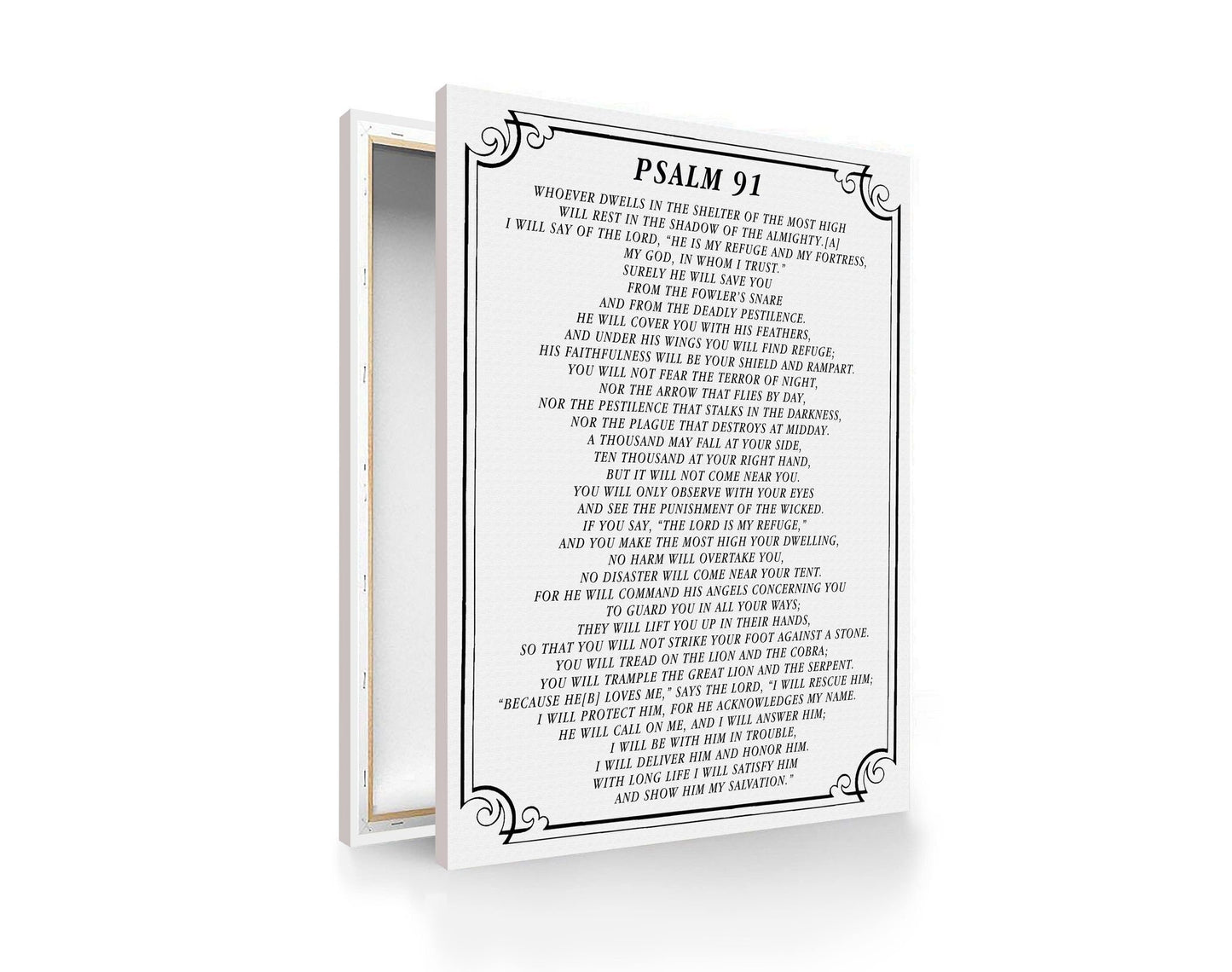 Psalm 91 Bible Verse Canvas Wall Art