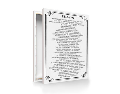 Psalm 91 Bible Verse Canvas Wall Art