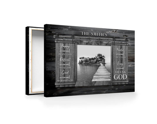 Custom Last Name Christian Canvas Wall Art