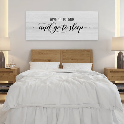 Give It To God Canvas, Christian Wall Art Bedroom, Trust In God Faith Print