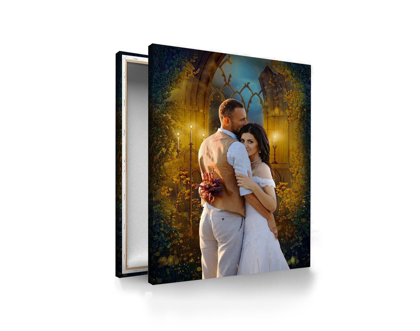 Wedding Couple Fantasy, Couple Gift, Gamer Couple, Background Couple Canvas Art