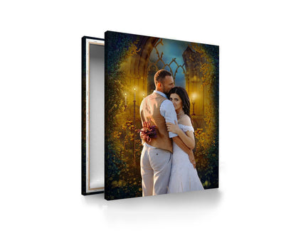 Wedding Couple Fantasy, Couple Gift, Gamer Couple, Background Couple Canvas Art