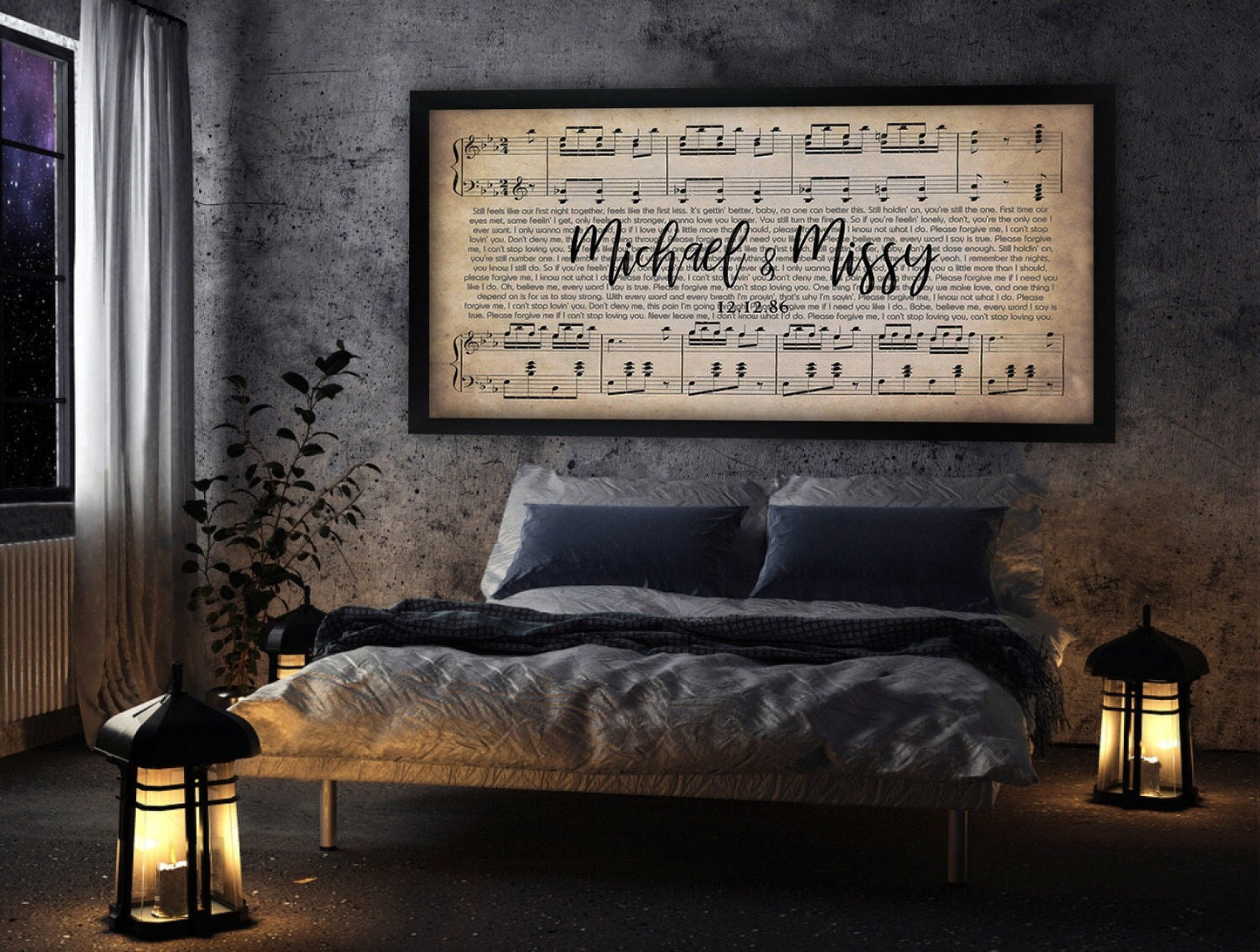 Gift For Him - Song Lyrics on Canvas - Wedding Song Lyrics Art - Song Lyric Art - Personalized Gifts - Lyric Canvas - Valentine’s Day Gift