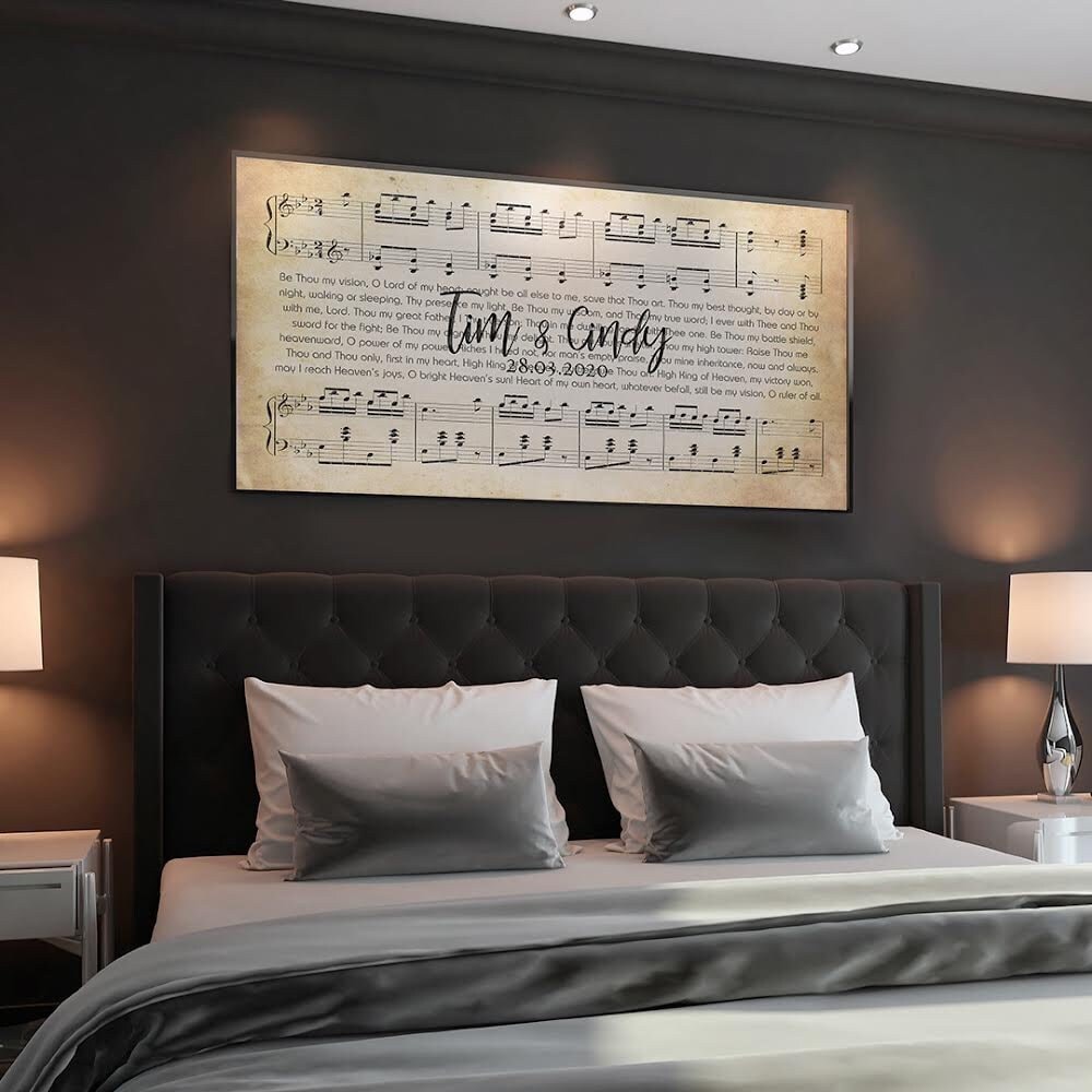 Gift For Him - Song Lyrics on Canvas - Wedding Song Lyrics Art - Song Lyric Art - Personalized Gifts - Lyric Canvas - Valentine’s Day Gift