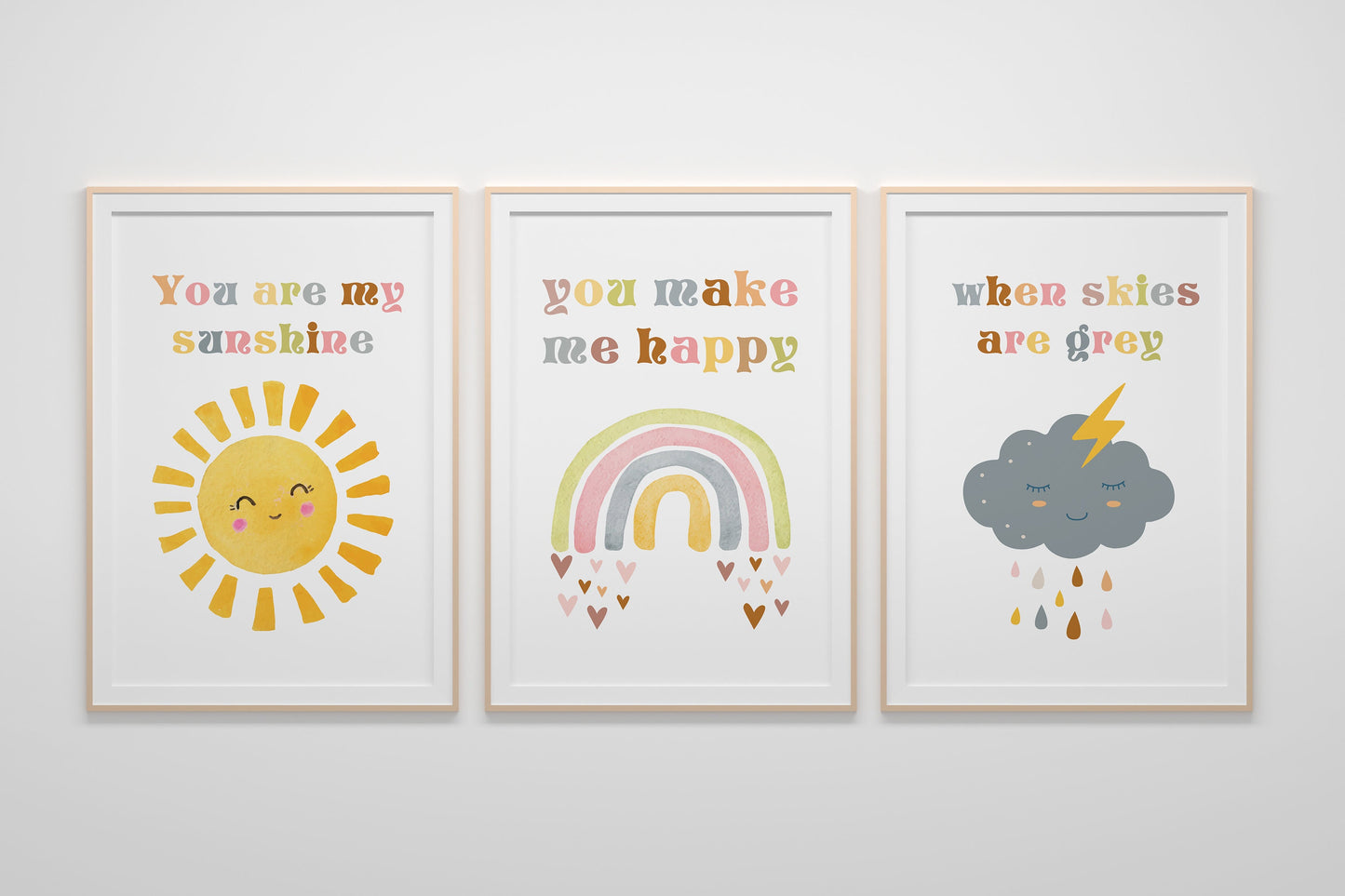 Neutral Baby Nursery Art, You Are My Sunshine, Nursery Decor, Boho Art