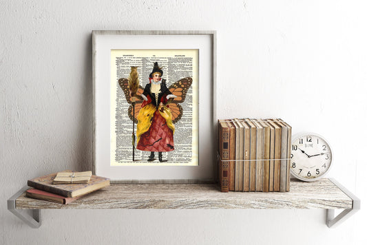 Witch Vintage Halloween Dictionary Art Print