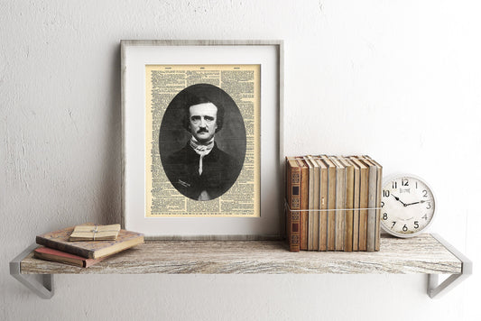 Edgar Allan Poe Halloween Dictionary Art