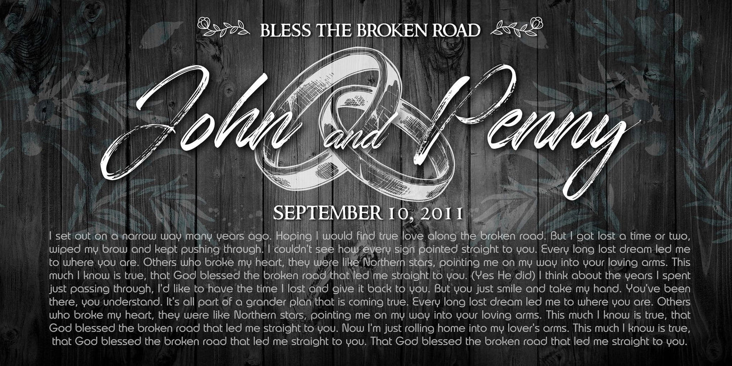 Wedding Rings Song Lyrics Couple Wall Decor