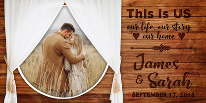 Custom Wedding Couple Photo Canvas, Personalized Anniversary Wall Art, Couples Keepsake Home Decor