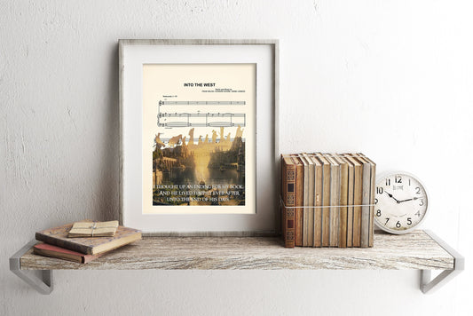 Lord of the Rings Happily Ever After Quote Grey Havens Sheet Music Art Print