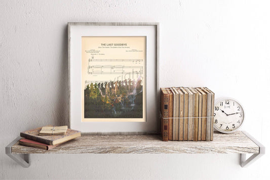 The Hobbit Lord of the Rings Silhouette Sheet Music Art Print
