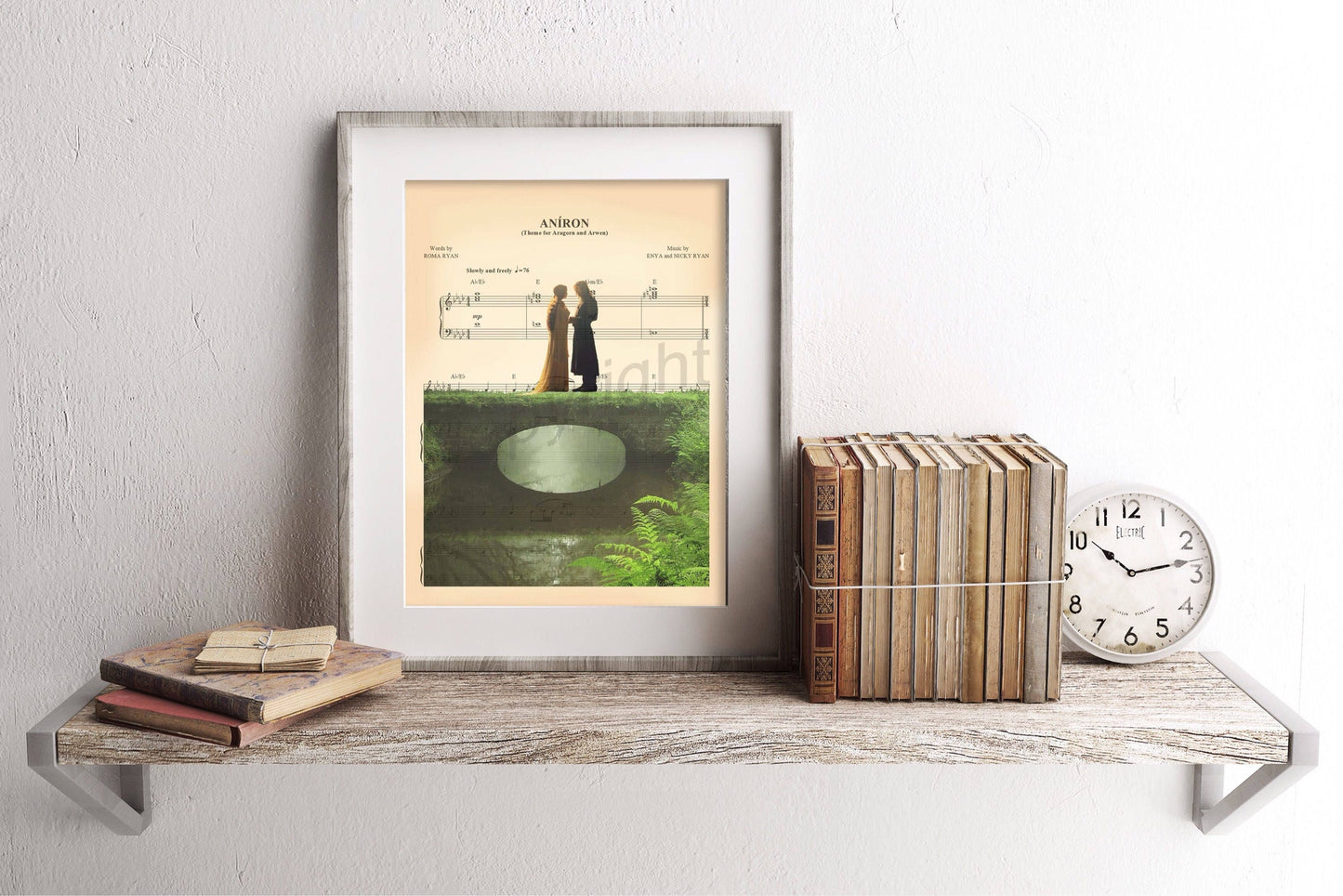 Lord of the Rings Arwen and Aragorn Sheet Music Art Print