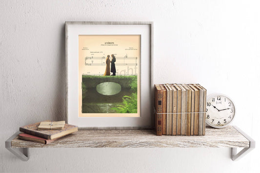 Lord of the Rings Arwen and Aragorn Sheet Music Art Print