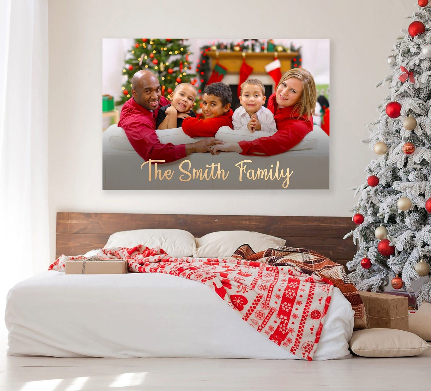 Christmas Custom Family Canvas Personalized Name Wall Decor