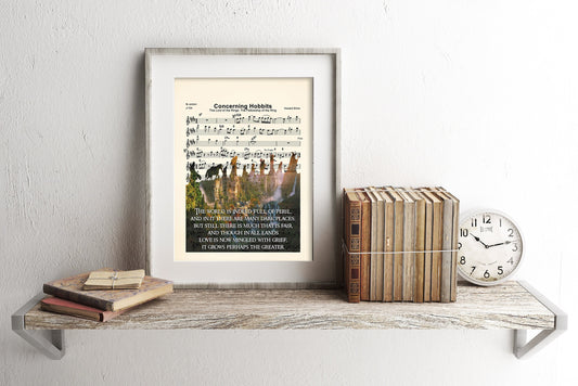 Lord of the Rings Love Quote Sheet Music Art Print