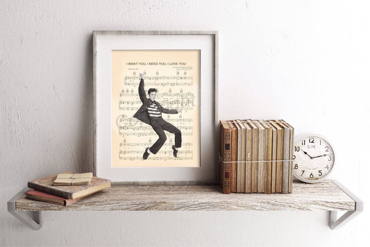 Elvis Jailhouse Rock Sheet Music Art Print