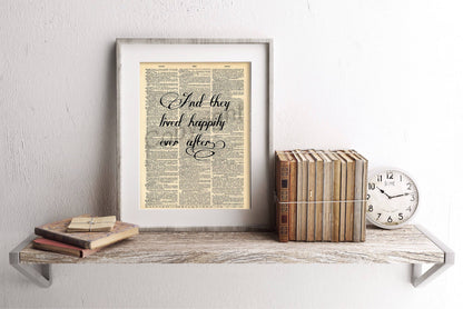 And They Lived Happily Ever Dictionary Art Print