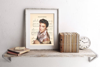 Elvis Presley Sheet Music Art Print