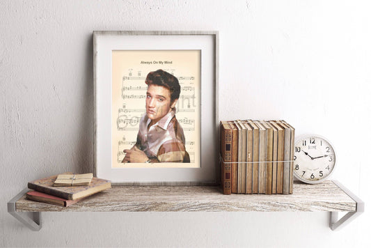 Elvis Presley Sheet Music Art Print