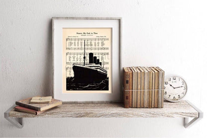 Titanic Nearer My God To Thee Sheet Music Art Print