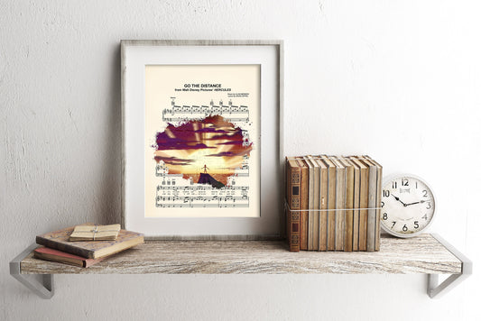 Hercules Go The Distance Splatter Sheet Music Art Print