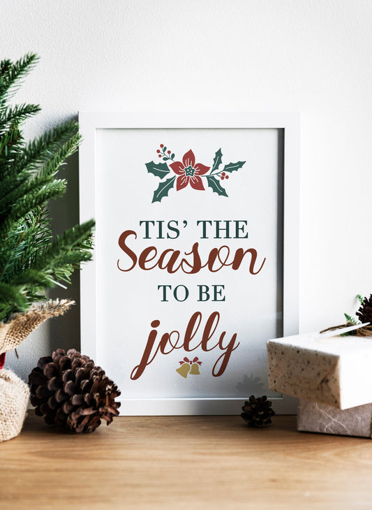 Tis the Season To Be Jolly Christmas Art Print