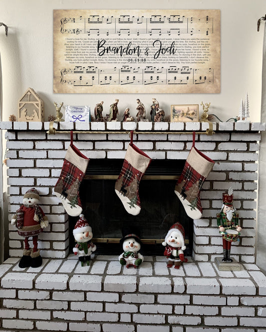Christmas Gift - Personalized Music Canvas - ANY SONG