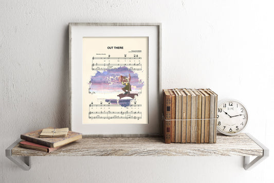 Hunchback of Notre Dame Quasimodo Splatter Sheet Music Art Print