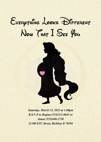 Tangled Rapunzel Baby Shower Customizable Invitation [Digital File]