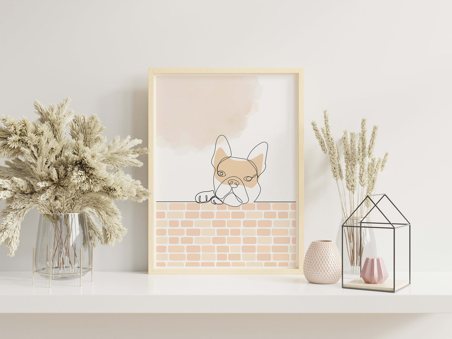 French Bulldog Boho Art Print