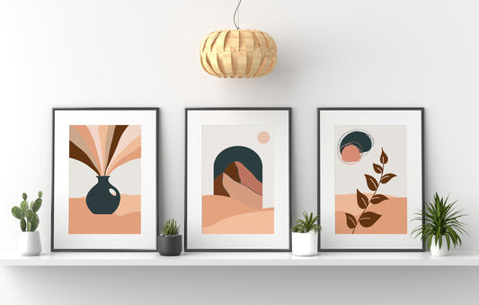 Abstract Home Decor, Neutral 3 Canvas Set Wall Art