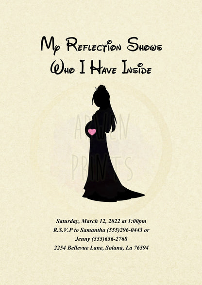 Mulan Disney Baby Shower Invitation [Digital File] — Disney Wall Art Gift