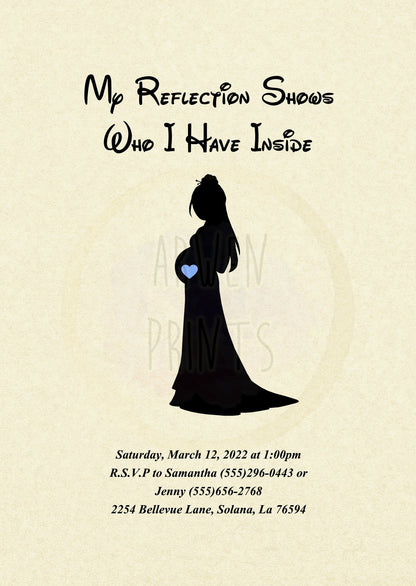 Mulan Disney Baby Shower Invitation [Digital File] — Disney Wall Art Gift