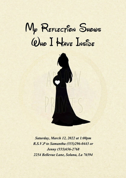 Mulan Disney Baby Shower Invitation [Digital File] — Disney Wall Art Gift