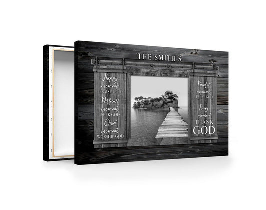 Custom Last Name Christian Canvas Wall Art