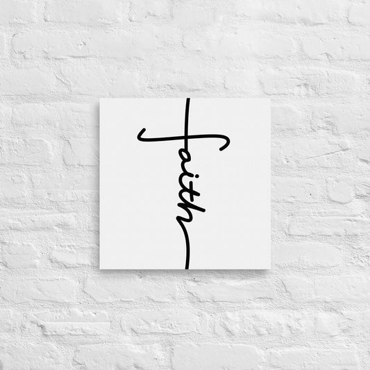 Faith Cross Canvas Wall Decor Art