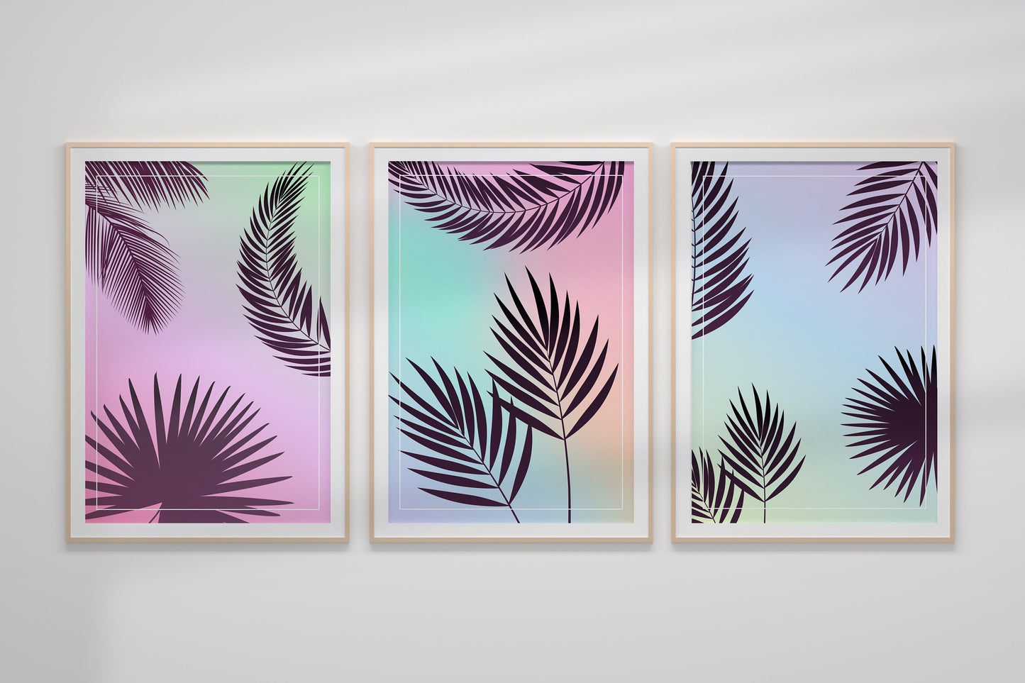 Palm Design Good Mood Happy Ambience Print Contemporary Wall Decor Beach and Sea Poster Print Modern Vibrant Living Room Decor
