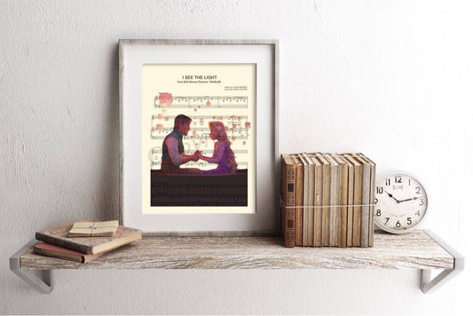 Tangled Lanterns Sheet Music Art Print