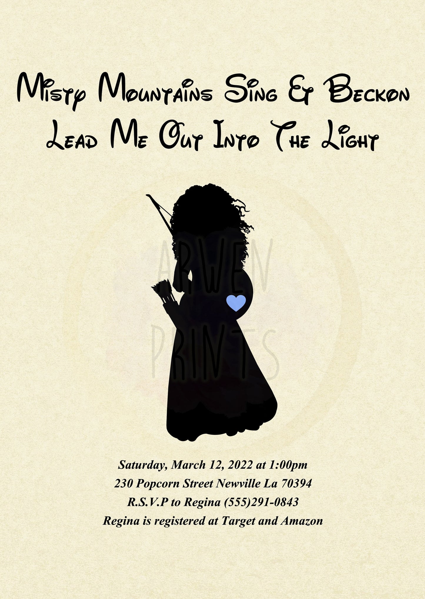 Merida Brave Baby Shower Invitation [Digital File]
