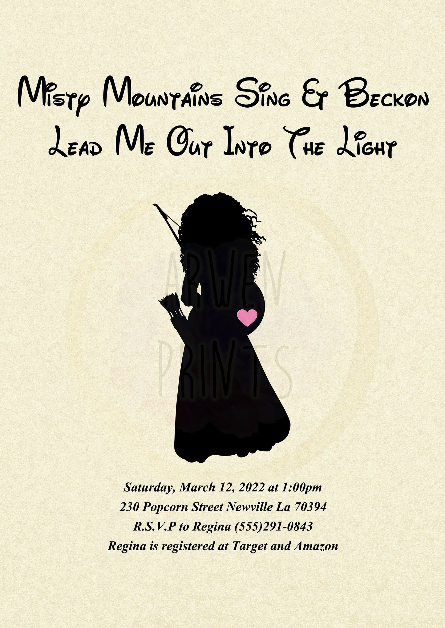Merida Brave Baby Shower Invitation [Digital File]